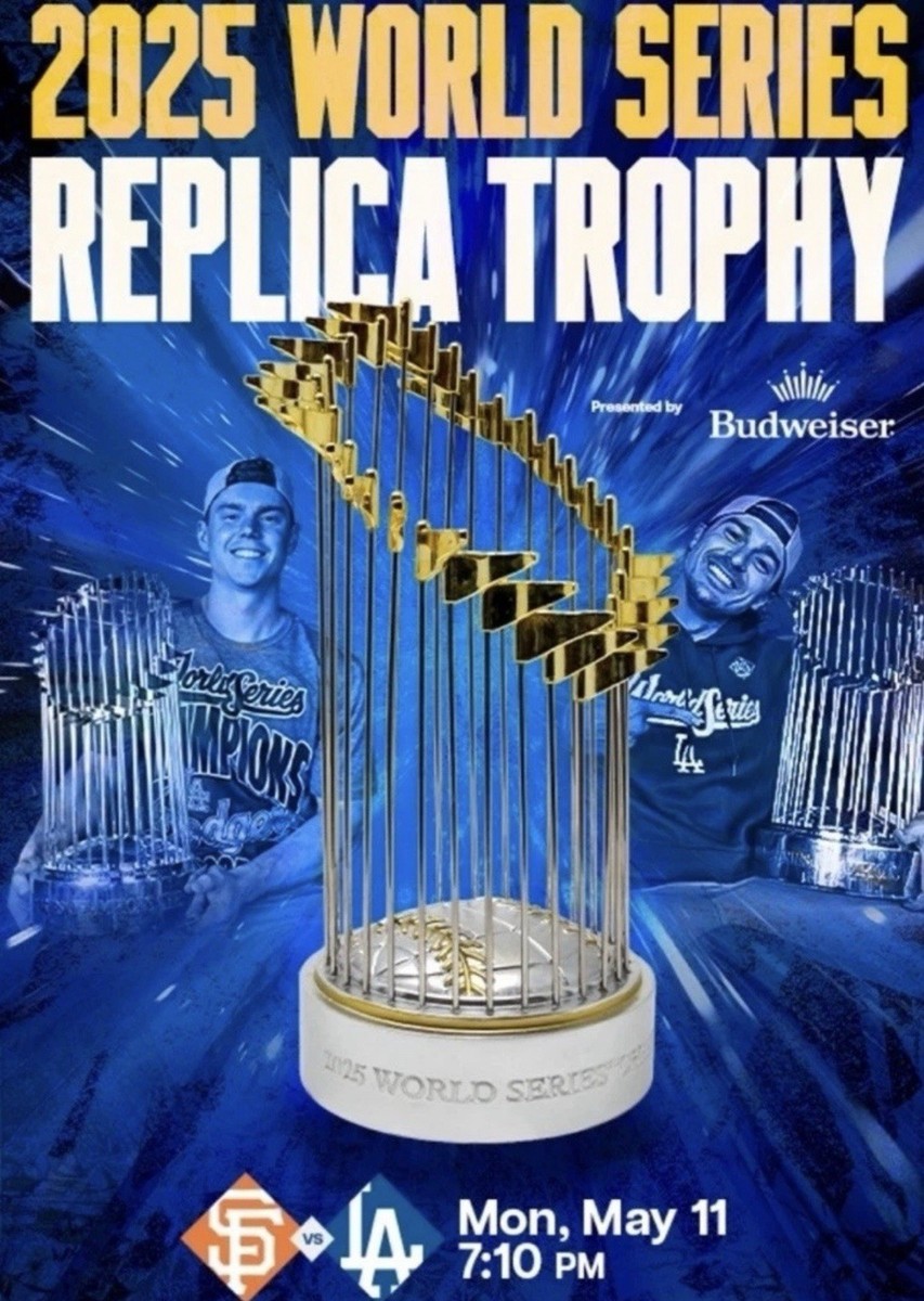 2025 World Series Replica Trophy LA Dodgers SGA 5/11 /2026 Free