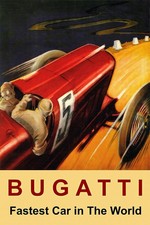 366847 Poster Stampa artistica Bugatti più veloce gara automobilistica Gran Premio