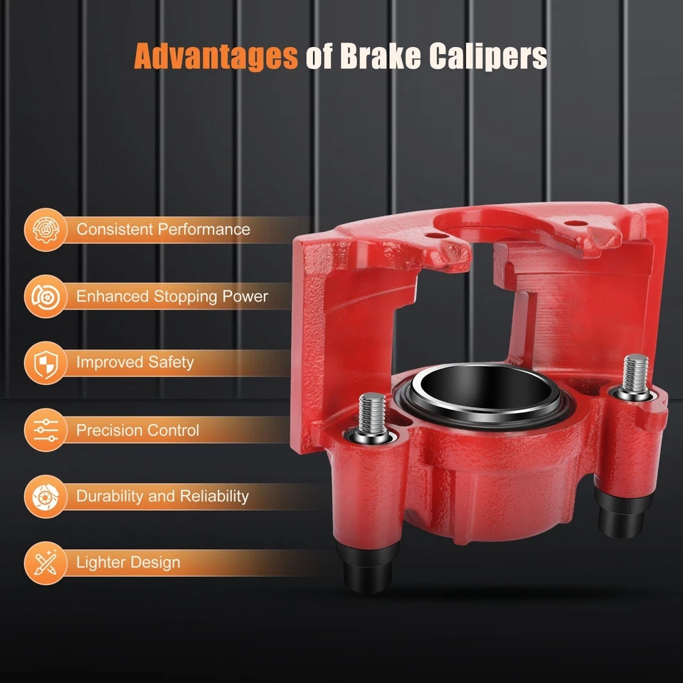 Front Brake Calipers & Ceramic Pads For 1988-1999 Chevrolet K1500 C1500 - Image 3 of 4