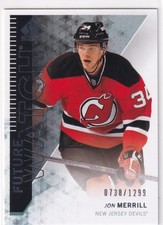 13/14 UD SP AUTHENTIC JON MERRILL RC ROOKIE /1299 #222