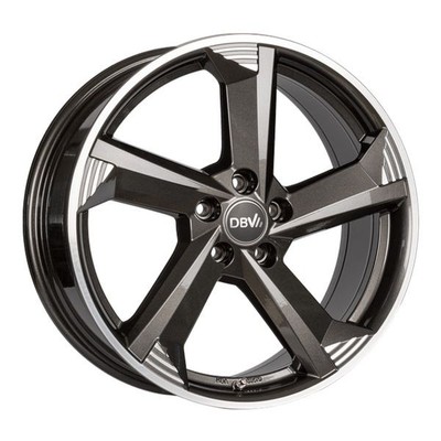1x DBV TORINO III anthrazit glänzend front poliert 8.0Jx18 5x112 ET48