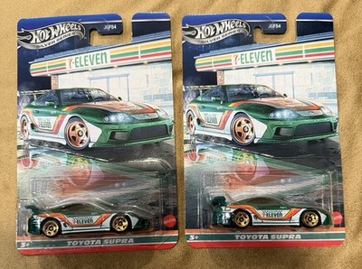 LOT OF 2 Hot Wheels Silver Series 7-Eleven Toyota Supra 7-11 Exclusive NEW