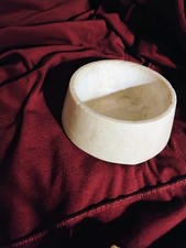 Marble Pet Bowl Dog Cat Dish S-M White