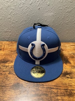 Indianapolis Colts 2019 Draft State Flag Fitted Hat New Era 50Fifty Sz 7 1/4 New