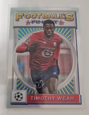 2021-22 Topps Finest Flashbacks UCL Refractor #142 Timothy Weah LOSC Lille