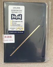 Hobonichi Techo 2027 HON English Slash Navy A6 Diary Notebook January Start New