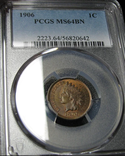 1906 Indian Cent Penny ---- PCGS MS-64 Graded Coin ----  #453C