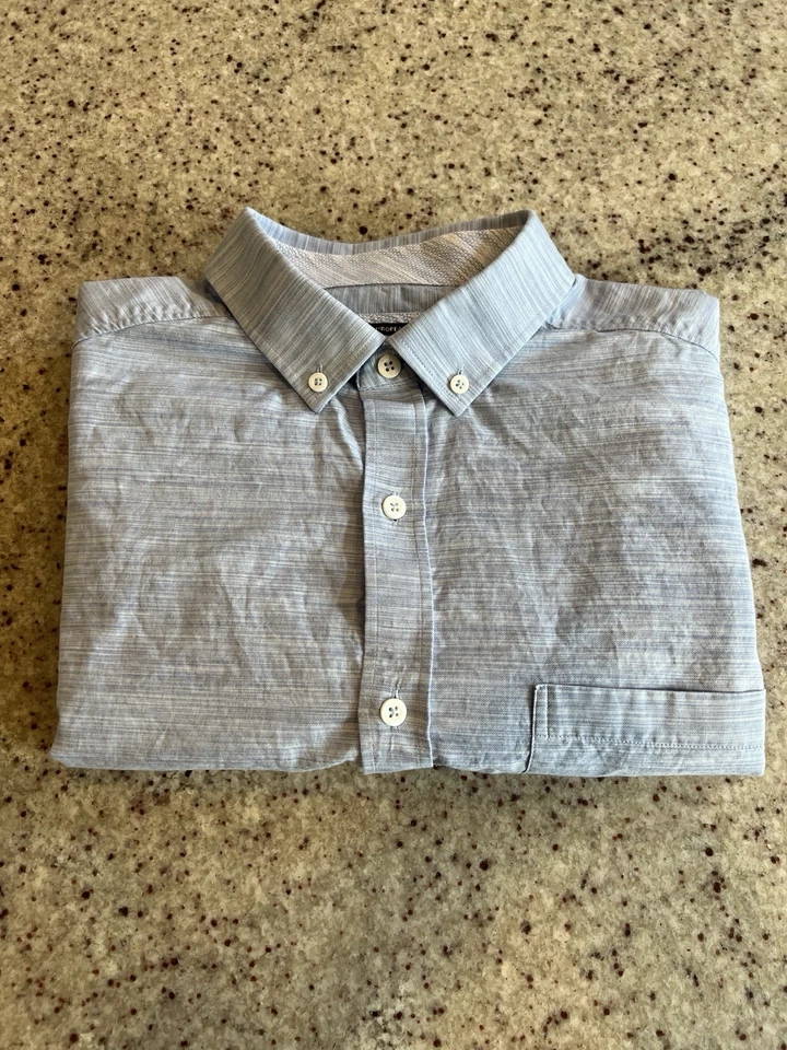  Camisa de algodón estampada Johnston & Murphy para hombre talla grande  Foto 2 de 4