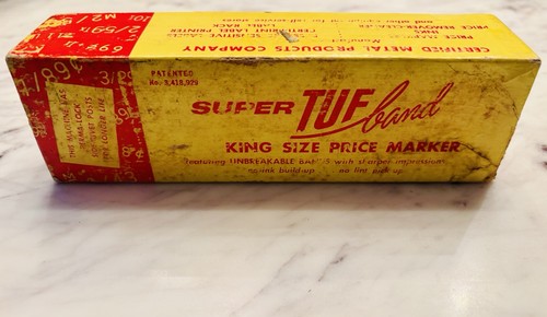 Retro Super TUF King Size Price Marker Self-Inking Stamp Patented No. 3,418,929