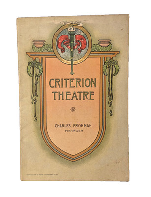 CRITERION THEATRE Program The Dairymaids Performance 1906 Theatre Layout