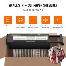 Paper Shredder for Home Use 6 Sheet Strip Cut Small Paper Shredder without Bask