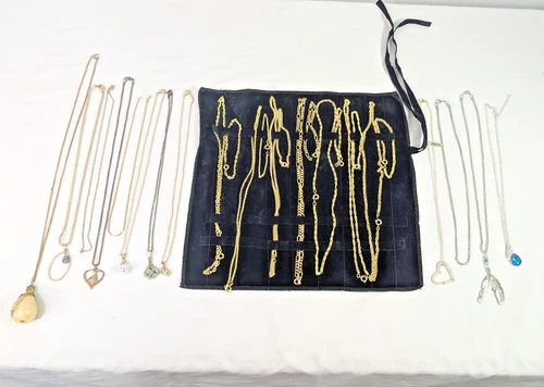 25+ Vintage Gold & Silver Tone Costume Jewelry Chain Necklaces & Bracelets