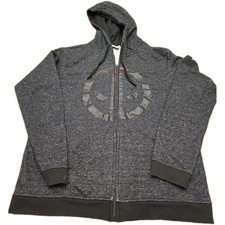 Marvel Deadpool Hoodie Sweatshirt Full Zip Mens XL Charcoal Gray Long-Sleeve