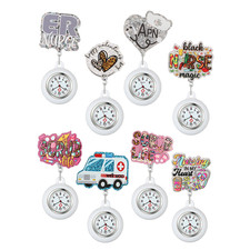 Funny Cartoon Medical Clip On Pocket Watch Silicone Stretchable Fob Nurse Watch