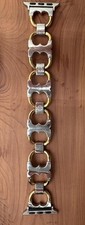 Tory Burch Apple Watch Band Stainless Steel Two-Tone Link Bracelet Gold Silver