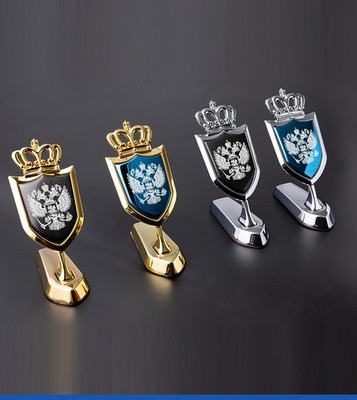 Double Headed Eagle 3D Three-Dimensional Car Logo Hood and Hood Logo Decoration