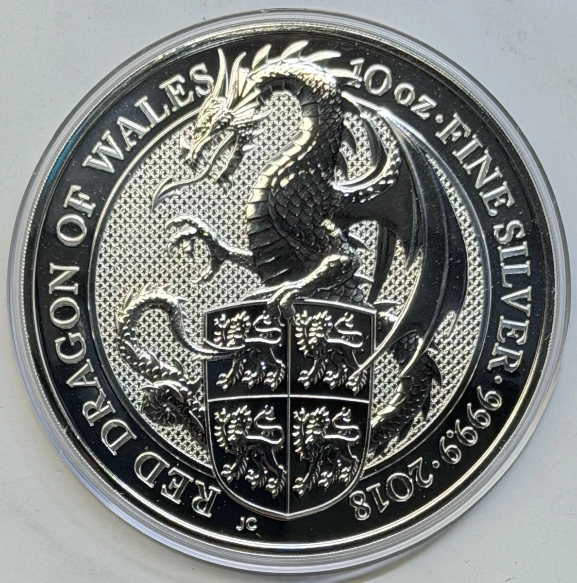 UK Queen's Beast Silver Bullion Coins 10 oz Precious Metal Content
