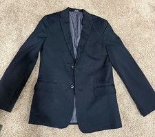Tommy Hilfiger Boy's Black 2 Piece Suit Single-Breasted Flat Front Size 14