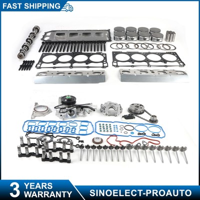 MDS Camshaft Water & Oil Pump Kit Pistons For 2009-2015 Chrysler Dodge 5.7L HEMI