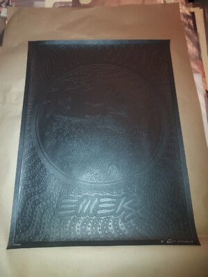Emek Surfing Skeleton Limited Edition S/N Embossed Print on Faux Leather ocean 