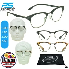 Blue Blocking Horn Rimmed Computer Reader Full Lens Retro Classy Men Women Glass