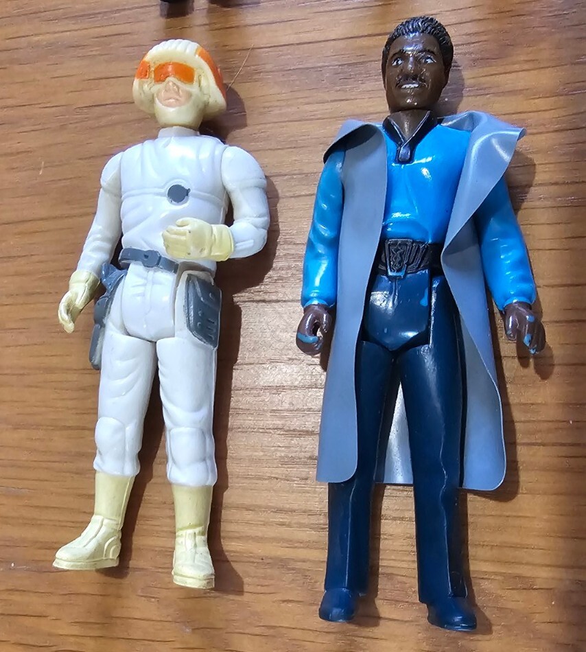 Vintage Star Wars Figures ESB Lando, Cloud Car Pilot & Black&White