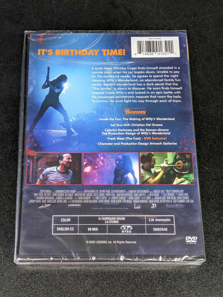 Willy's Wonderland (DVD, 2021) Nicolas Cage - BRAND NEW