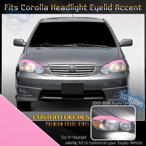 Juego de calcomanías de superposición de párpados de faros para Toyota Corolla 2003-2008 - mate - Imagen 16 de 18