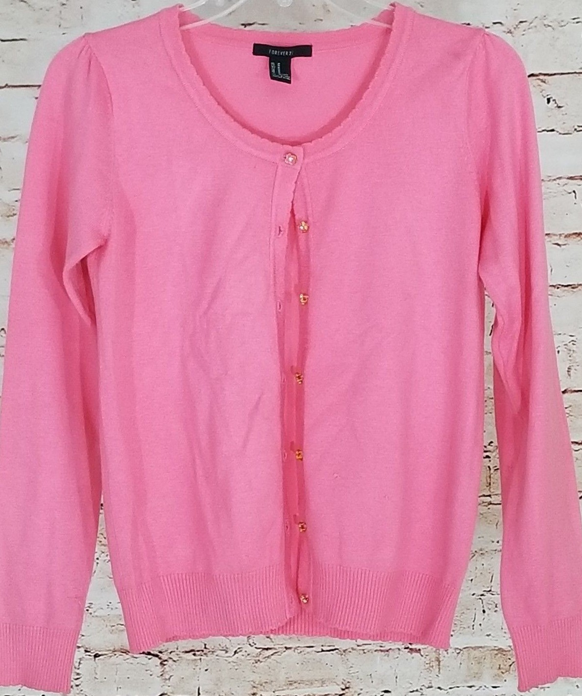 NWD Forever 21 Puff Sleeve Peach Coral 