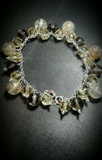 925 Silver Beaded Bracelet Handmade Multicolor