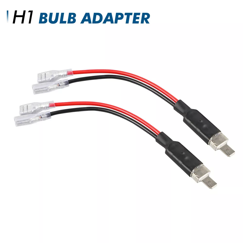 H1 LED Headlight Bulb Socket Connector Adapter Male Plug Extension Harness  Wire