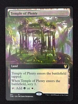 1x MTG Temple of Plenty (Extended Art) - Theros Beyond Death (THB) #351 - Magic