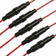 5 x In Line 6x30mm Glass AGC Fuse Holder Splash Proof Screw Type