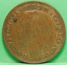 Great Britain 1916 Penny KM810, about/EF spots-specks, NR, 6-20 better than scan