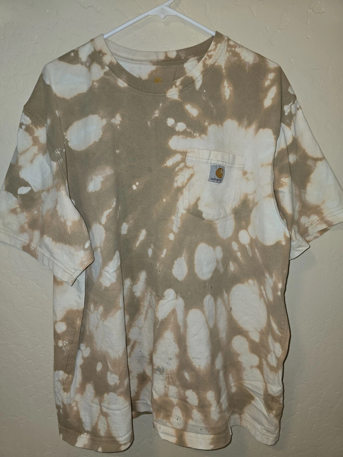 TIE DYE Carhartt T Shirt Men's XL Short Sleeve Pocket OG FIT K87 FAll 2015 WORN