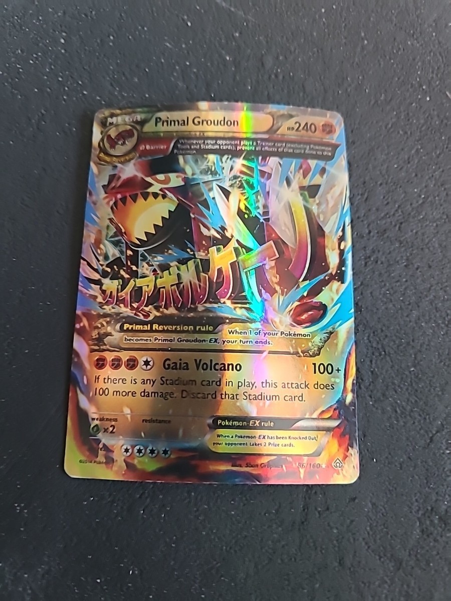 Pokémon TCG Primal Groudon-EX Primal Clash 86/160 Holo Holo Rare