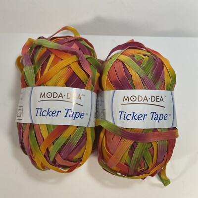 Moda Dea Ticker Tape Yarn Tropical #9815 2 Skeins Discontinued