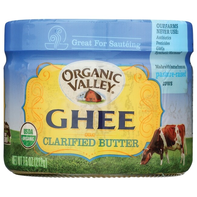Органическое топленое масло Valley Ghee 7,5 унций твердого масла