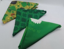 Dog Bandana St Patrick's Day Triangle Scarf Collar Pot of Gold Neckerchief Green