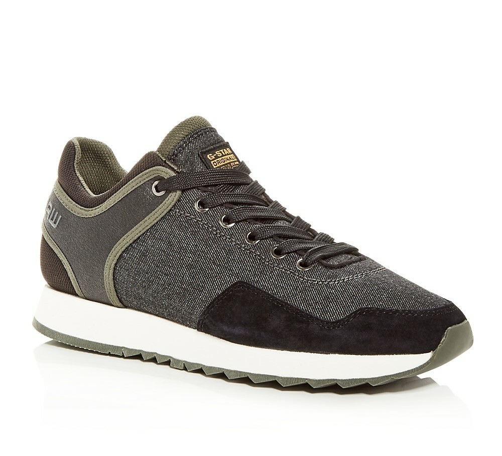 G-star Raw 261984 Mens Calow Mixed-Media Low-Top Sneakers Size 10