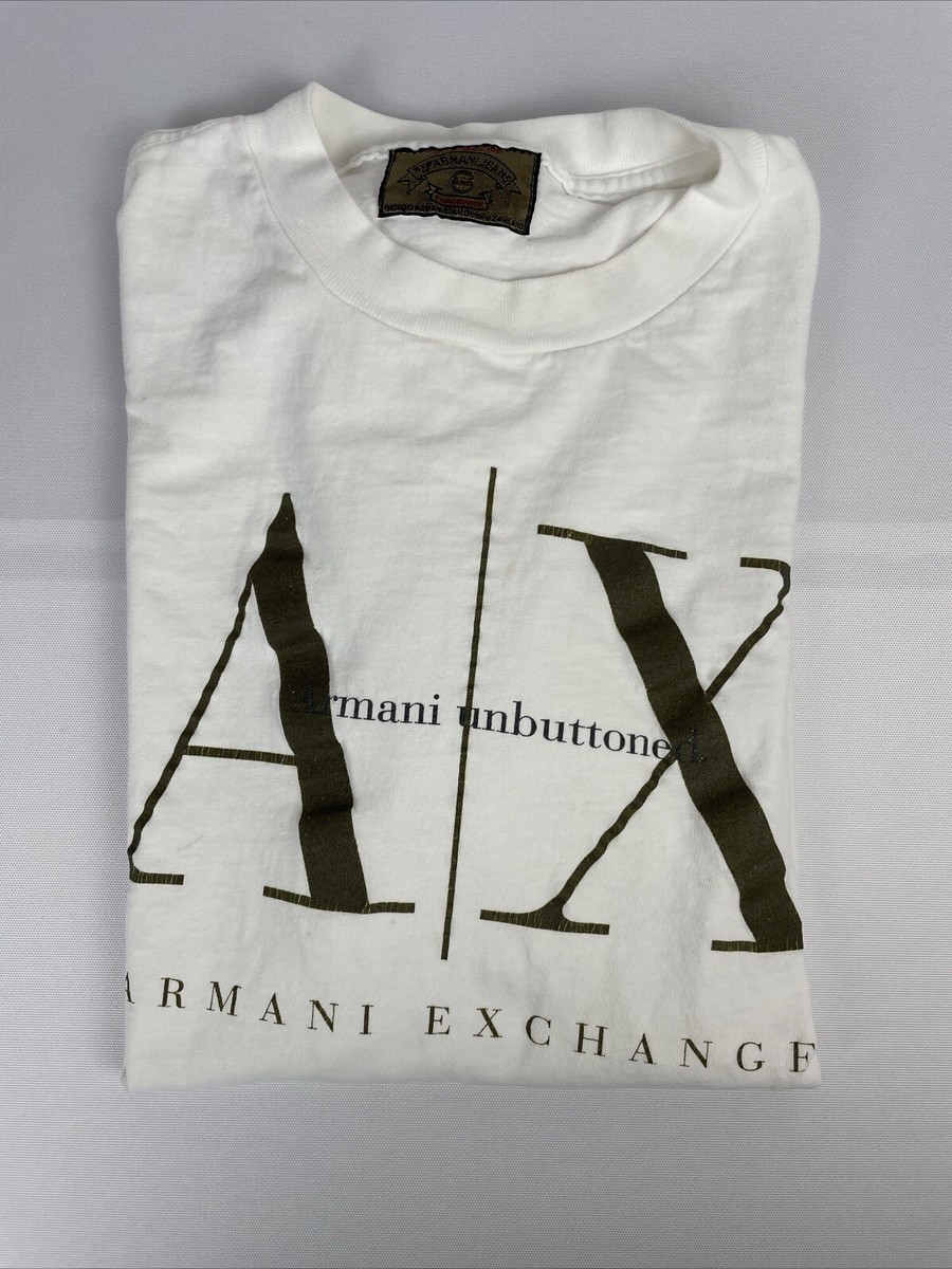 Vintage 90's ARMANI EXCHANGE JEANS Icon logo t-shirt Big AX Logo
