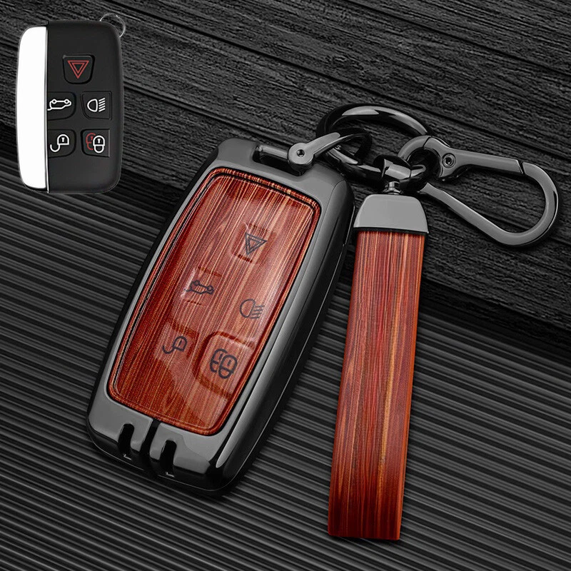 Zinc Alloy Leather Car Remote Key Case Cover For Land Rover Range Rover LR2 LR4 - Imagem 3 de 4