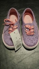 NEW Girl's Pink and Purple Canvas Oxfords ADORABLE Girls Infant/Toddler Size 6