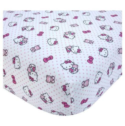 Berço quarto de bebê da Hello Kitty Folhas e conjuntos
