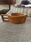 Vintage Hand Carved Wood Cup Wedding Shepherds Cup Folk Art — photo 3
