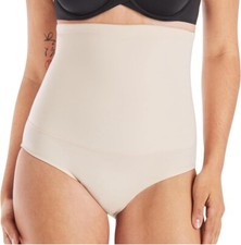 NWT Maidenform Women's Firm Control High Waist Shaping Brief Shaper Beige S 32