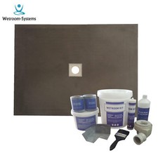 Wet room & wetroom kit 1200 x 900 x 20mm shower tray base tanking Kit (N/B)
