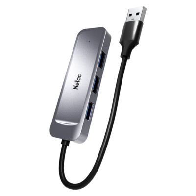 New Netac WF11 4 Ports USB3.0 Hub Splitter 5 Gbps Speed for PC Laptop Notebook