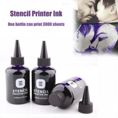 Tattoo Stencil Ink inkjet Ecotank Printer Ink 1 or 2 4oz Bottles Transfer Ink