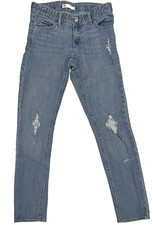 Levi's Boyfriend Jeans Distressed Design Adjustable Waist Size 12 Free Shipping